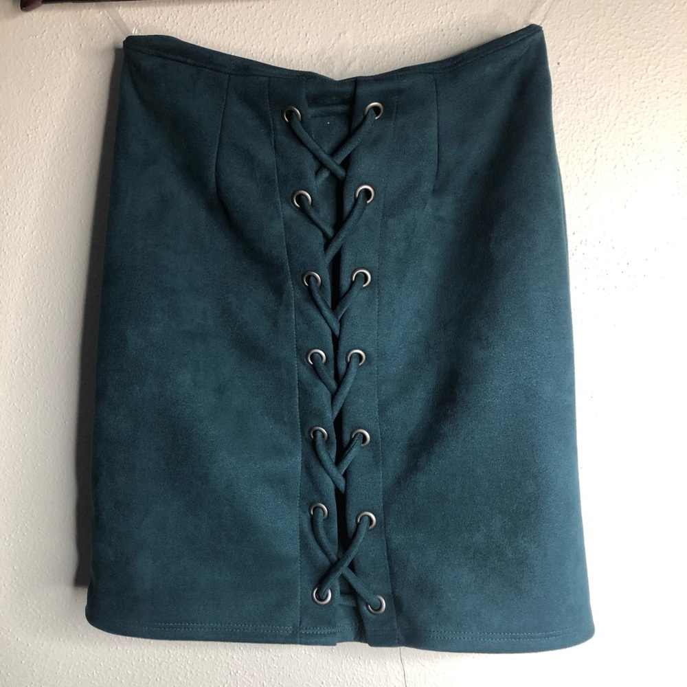 Lace-Up Mini Skirt